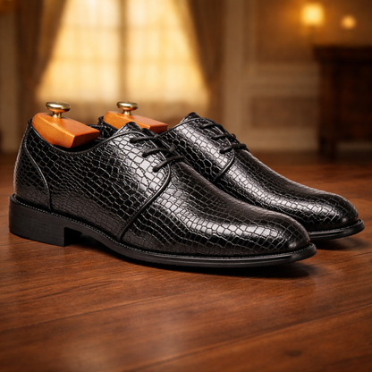 Crocodile Pattern Leather Shoes