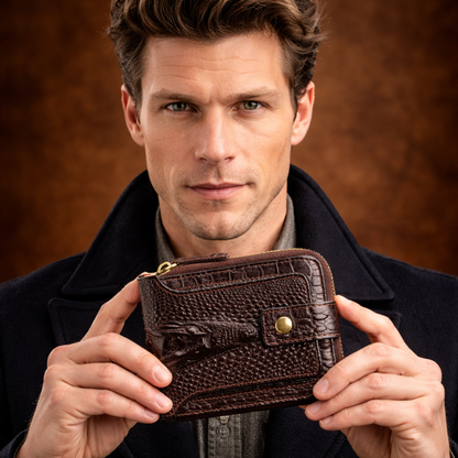 Crocodile Pattern Leather Wallet