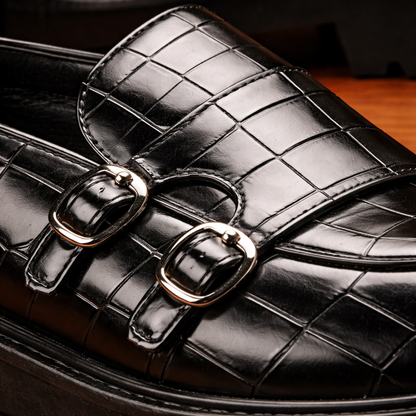 Buckle Leather Loafers
