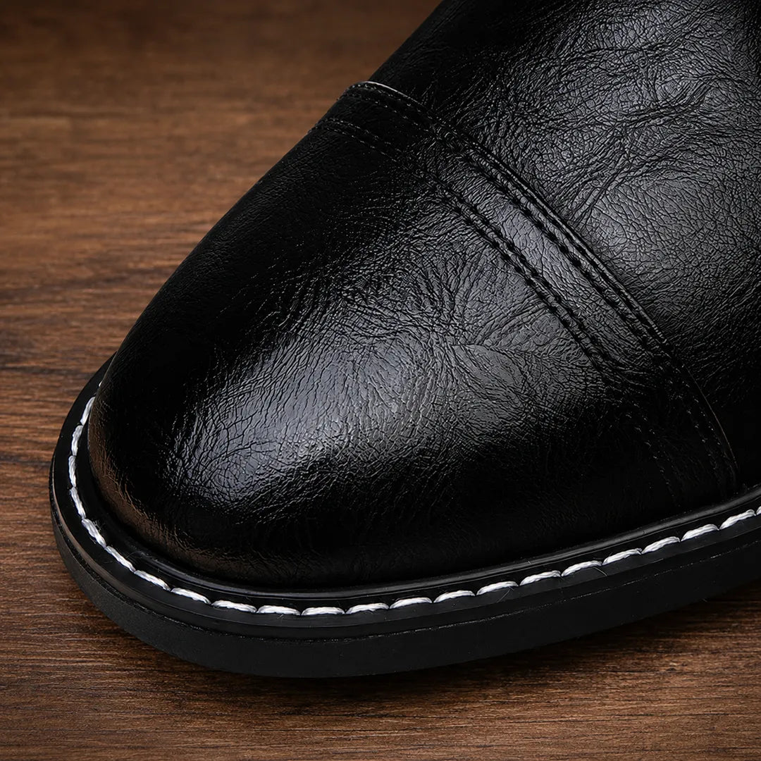 Cap Toe Lace-Up Boots