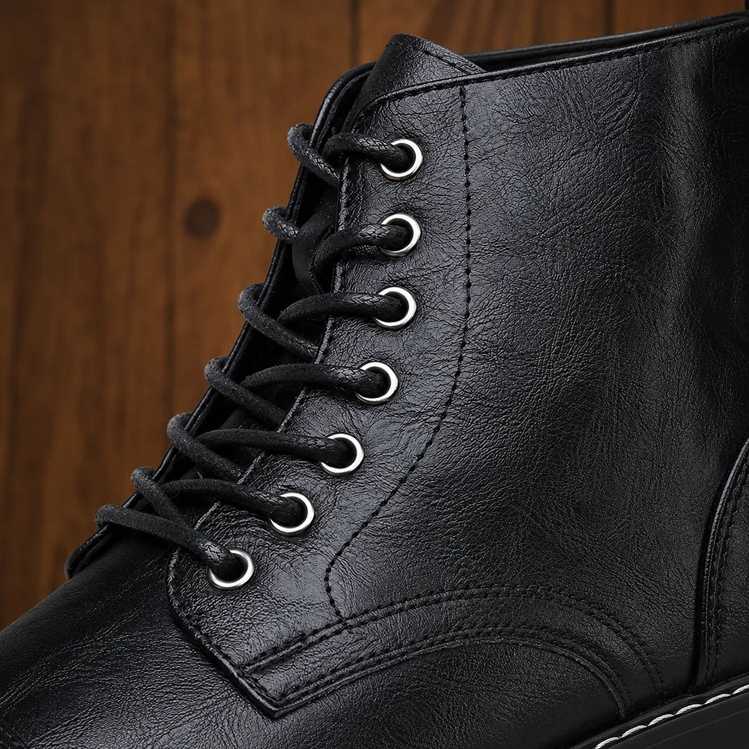 Cap Toe Lace-Up Boots