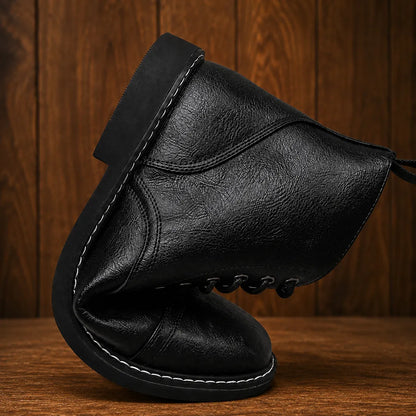 Cap Toe Lace-Up Boots