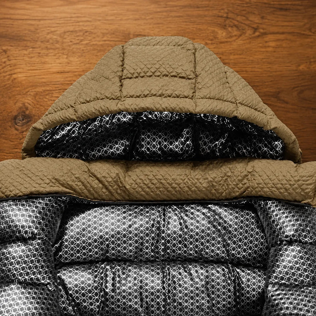 Contrast Panel Puffer Jacket