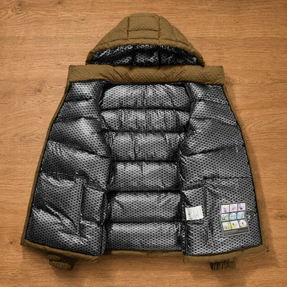 Contrast Panel Puffer Jacket