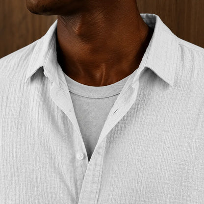 Textured Button-Up Shirt