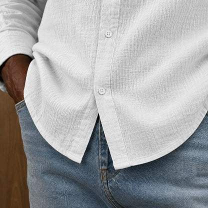 Textured Button-Up Shirt