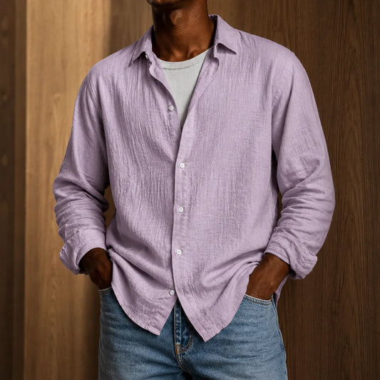 Textured Button-Up Shirt