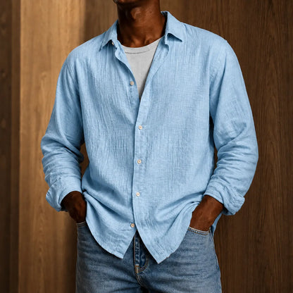 Textured Button-Up Shirt