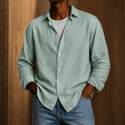 Textured Button-Up Shirt