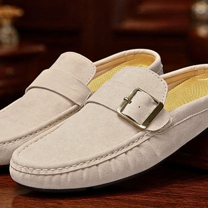 Suede Strap Loafers