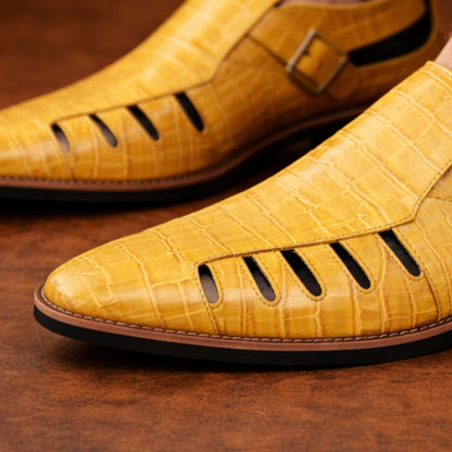 Croc Pointed-Toe Sandals