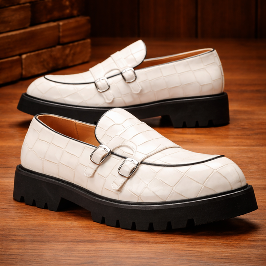Buckle Leather Loafers