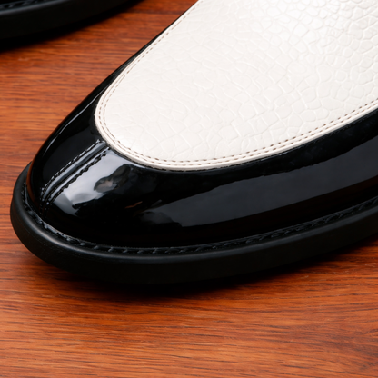 Pointed-Toe Leather Loafers