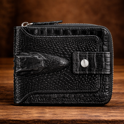 Crocodile Pattern Leather Wallet