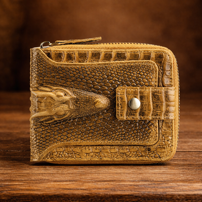 Crocodile Pattern Leather Wallet