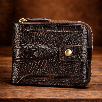 Crocodile Pattern Leather Wallet