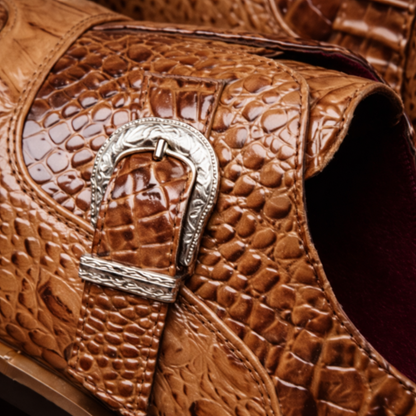 Crocodile-Pattern Business Shoes