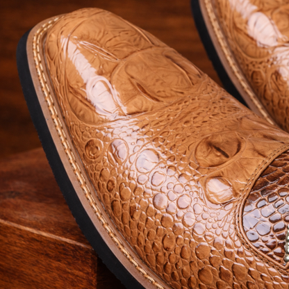 Crocodile-Pattern Business Shoes